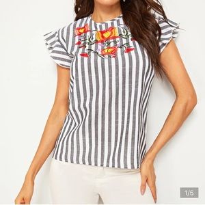 Floral embroidered blouse